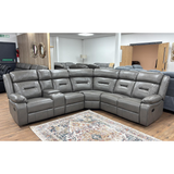 Faux Leather Corner Sofa Large Recliner - Novie