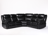 Faux Leather Corner Sofa Manual Recliner - Myra