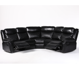 Faux Leather Corner Sofa Manual Recliner - Myra