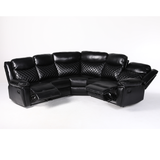 Faux Leather Corner Sofa Manual Recliner - Myra