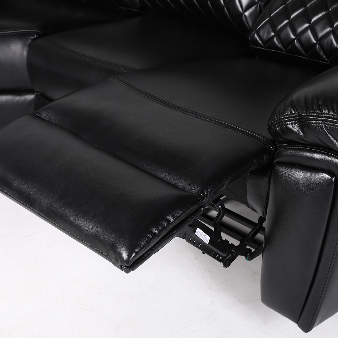Faux Leather Corner Sofa Manual Recliner - Myra