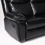 Faux Leather Corner Sofa Manual Recliner - Myra