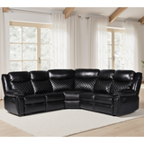 Faux Leather Corner Sofa Manual Recliner - Myra