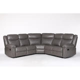 Faux Leather Corner Sofa Manual Recliner - Myra