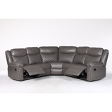 Faux Leather Corner Sofa Manual Recliner - Myra