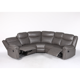 Faux Leather Corner Sofa Manual Recliner - Myra
