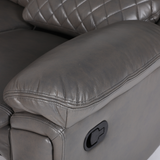 Faux Leather Corner Sofa Manual Recliner - Myra