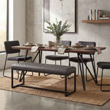 Faux Leather Dining Bench 120cm Wide - Warwick