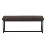 Faux Leather Dining Bench 120cm Wide - Warwick