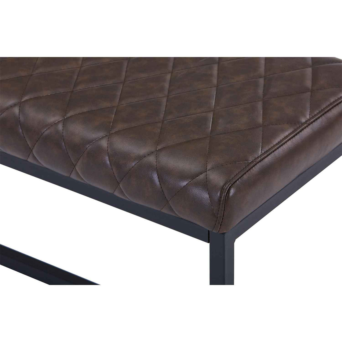 Faux Leather Dining Bench 120cm Wide - Warwick