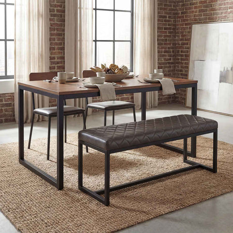 Faux Leather Dining Bench 120cm Wide - Warwick
