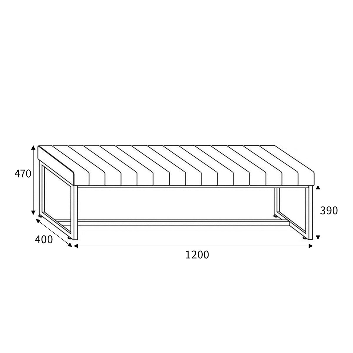 Faux Leather Dining Bench - Archer
