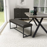 Faux Leather Dining Bench - Archer