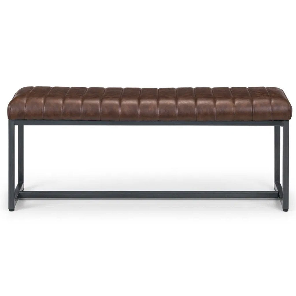 Faux Leather Dining Bench for 2 People Rectangular - Brooklyn