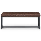 Faux Leather Dining Bench for 2 People Rectangular - Brooklyn