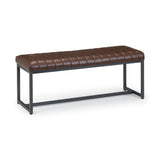 Faux Leather Dining Bench for 2 People Rectangular - Brooklyn