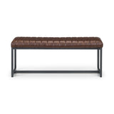 Faux Leather Dining Bench for 2 People Rectangular - Brooklyn
