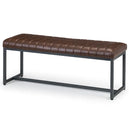Faux Leather Dining Bench for 2 People Rectangular - Brooklyn