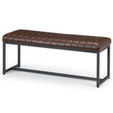 Faux Leather Dining Bench for 2 People Rectangular - Brooklyn