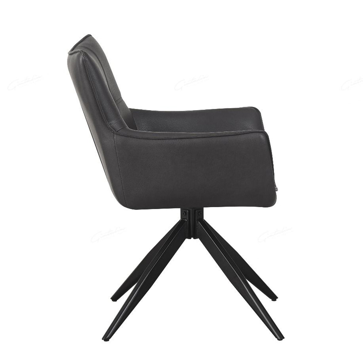 Faux Leather Dining Chair With Armrests - Franca