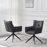 Faux Leather Dining Chair With Armrests - Franca