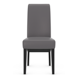 Faux Leather Dining Chair With Black Wooden Legs - Yorton