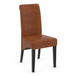 Faux Leather Dining Chair With Black Wooden Legs - Yorton