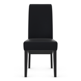 Faux Leather Dining Chair With Black Wooden Legs - Yorton