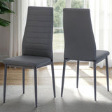 Faux Leather Dining Chairs in Set Of 2 - Abbey
