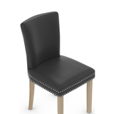 Faux Leather Dining Chair With Oak Wooden Legs - Stanhope