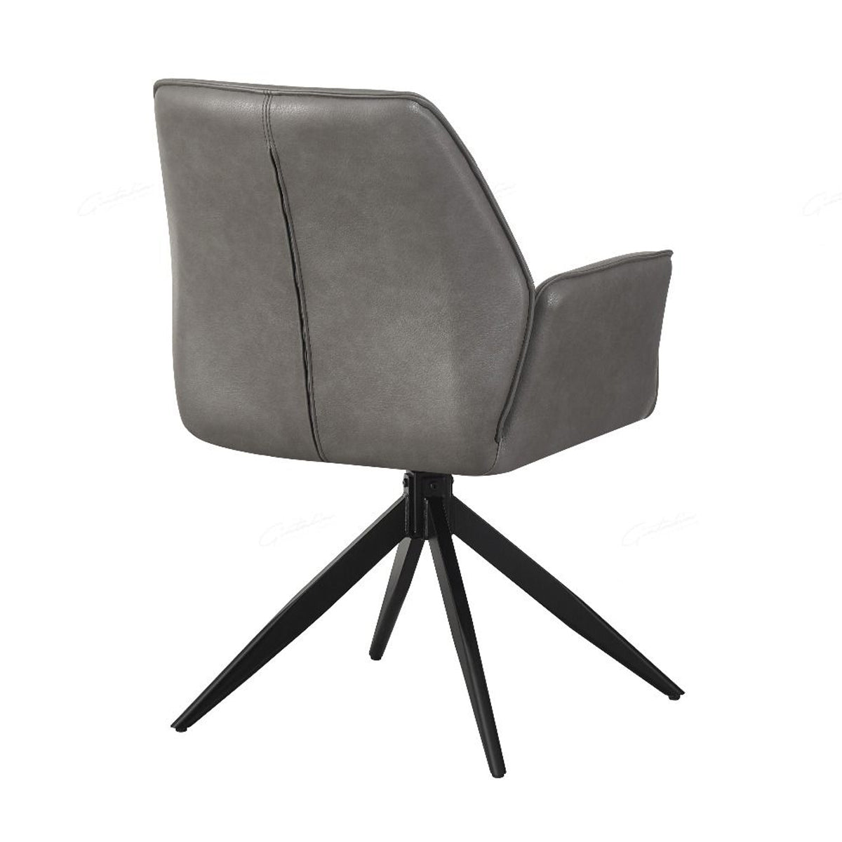 Faux Leather Dining Chair With Swivel Function - Berlish