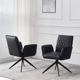 Faux Leather Dining Chair With Swivel Function - Eclat