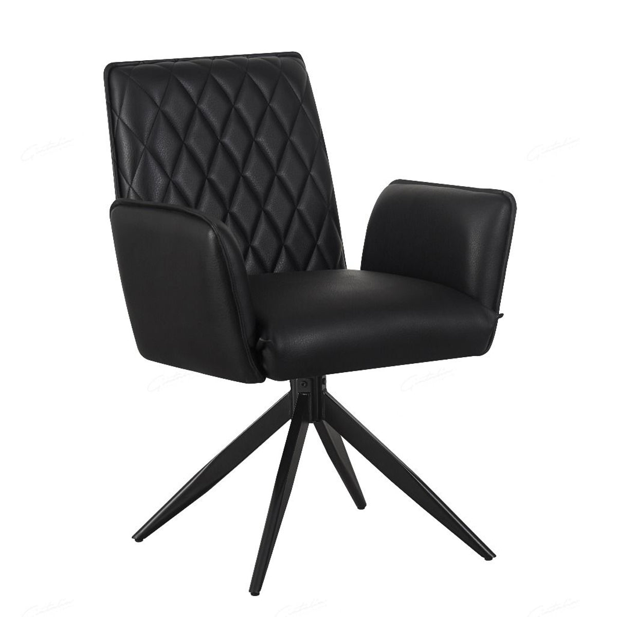 Faux Leather Dining Chair With Swivel Function - Eclat