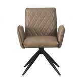 Faux Leather Dining Chair With Swivel Function - Eclat