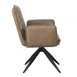 Faux Leather Dining Chair With Swivel Function - Eclat