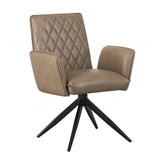 Faux Leather Dining Chair With Swivel Function - Eclat