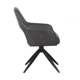 Faux Leather Dining Chair With Swivel Function - Enrica