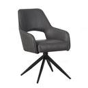 Faux Leather Dining Chair With Swivel Function - Enrica
