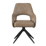Faux Leather Dining Chair With Swivel Function - Enrica
