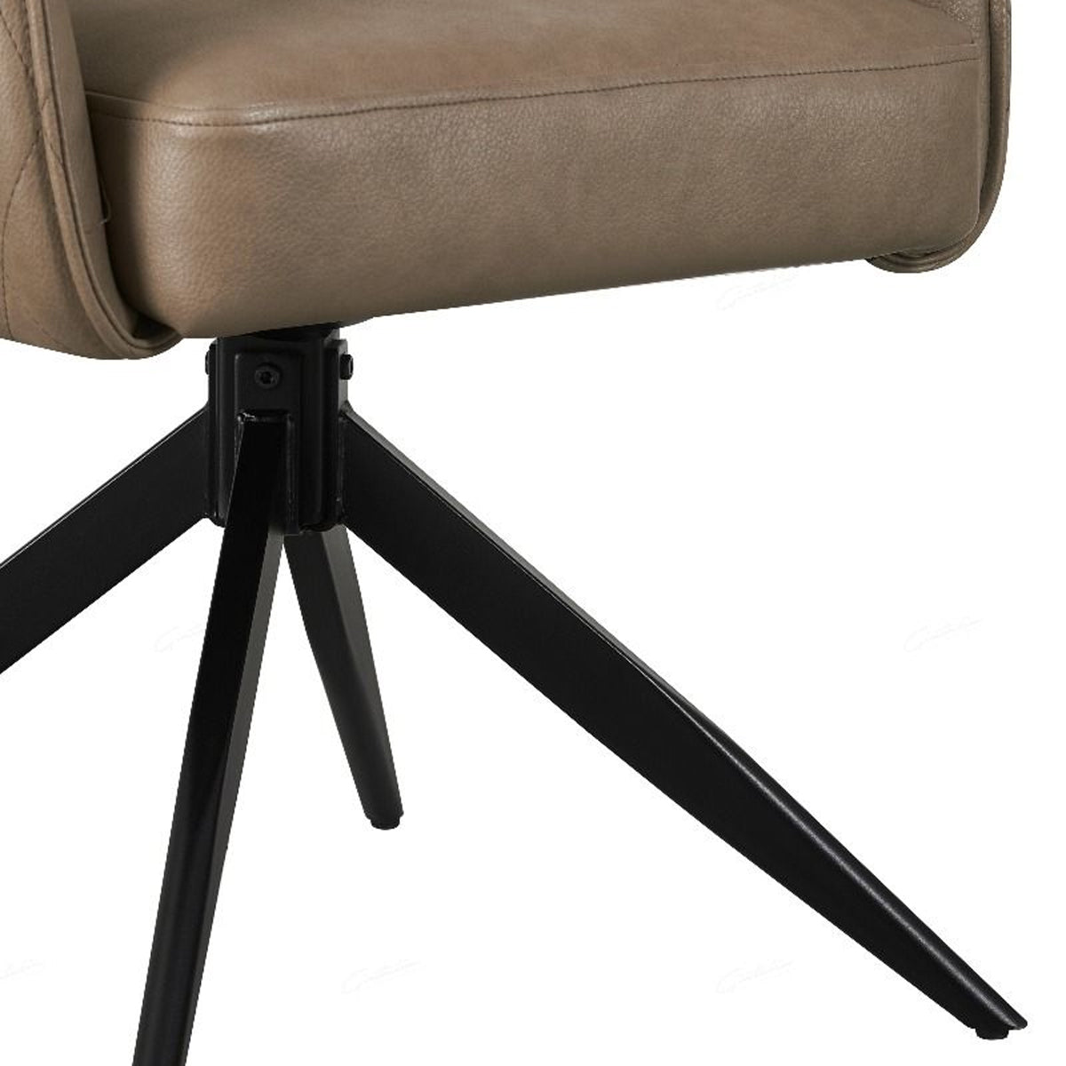 Faux Leather Dining Chair With Swivel Function - Enrica