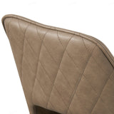 Faux Leather Dining Chair With Swivel Function - Enrica