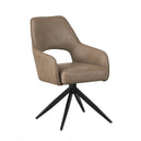 Faux Leather Dining Chair With Swivel Function - Enrica
