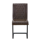 Faux Leather Dining Chairs 44.5cm Wide in Set Of 2 - Warwick