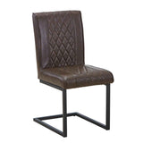 Faux Leather Dining Chairs 44.5cm Wide in Set Of 2 - Warwick