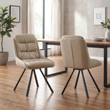Faux Leather Dining Chairs 47cm Wide in Set Of 2 - Arnhem