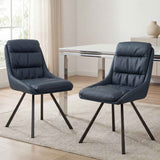 Faux Leather Dining Chairs 47cm Wide in Set Of 2 - Arnhem