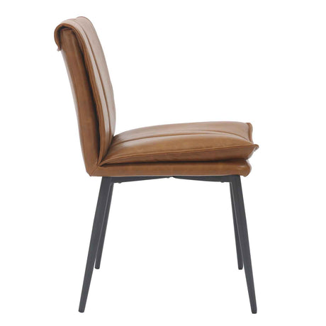 Faux Leather Dining Chairs 48cm Wide in Set Of 2 - Lansdowne