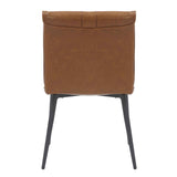 Faux Leather Dining Chairs 48cm Wide in Set Of 2 - Lansdowne
