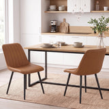 Faux Leather Dining Chairs 51cm Wide in Set Of 2 - Velmora
