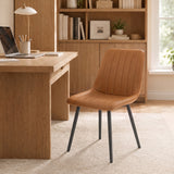 Faux Leather Dining Chairs 51cm Wide in Set Of 2 - Velmora